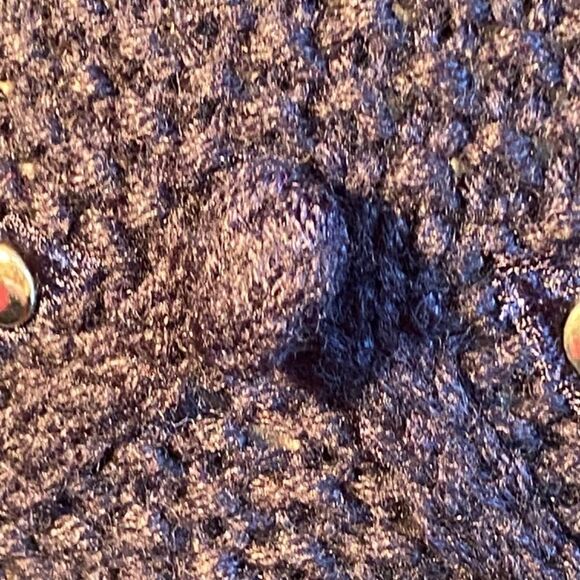 0329 Vintage Dino Valiano 80’s Navy Sweater Knit Buttons and Trim Size 14 - Picture 7 of 10